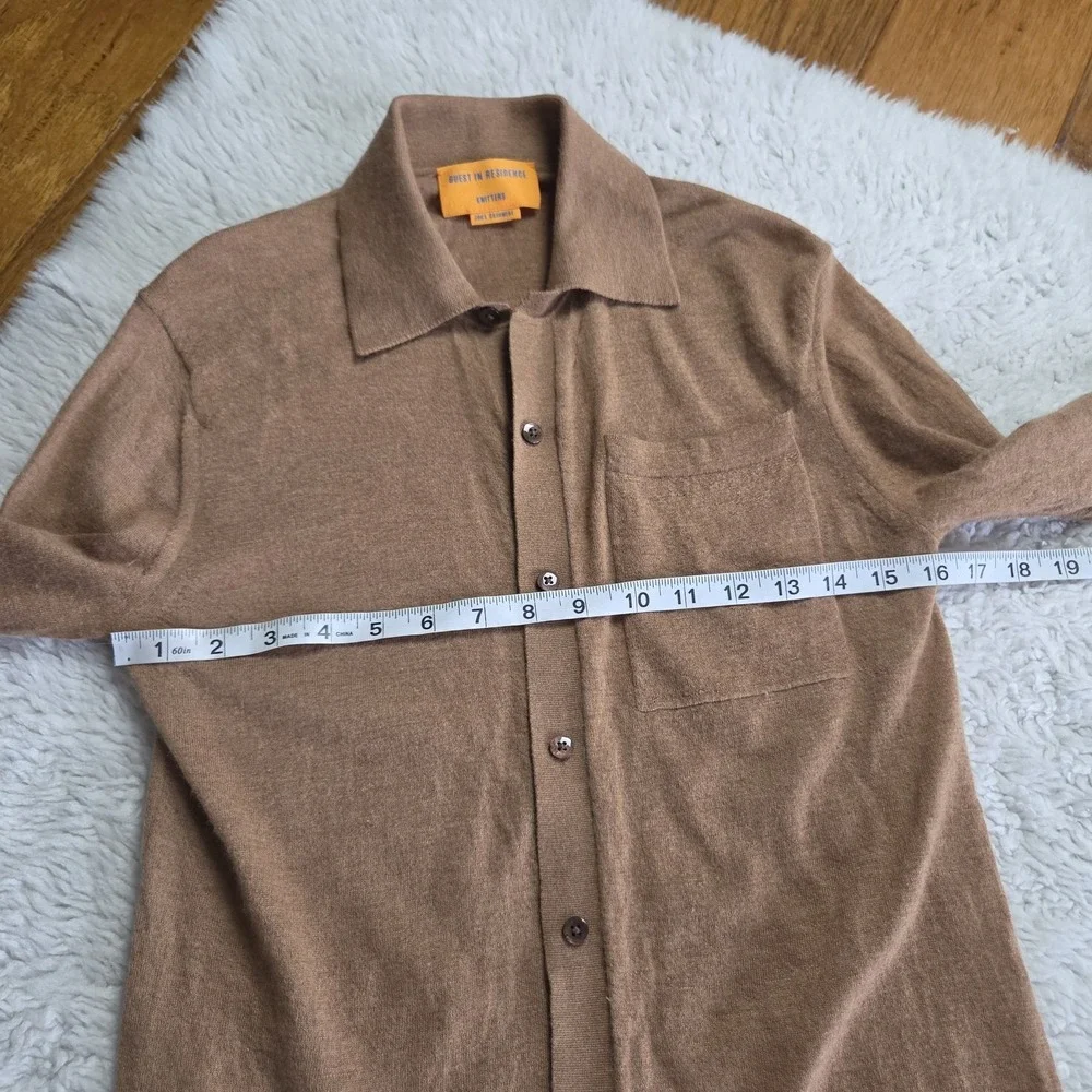 Guest in Residence Showtime Shirt 100% Cashmere Cardigan Sweater Women's XS